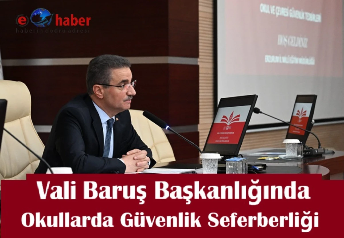 Vali Aydın Baruş&rsquo;un Liderliğinde Eğitim G&uuml;venliği Masaya Yatırıldı